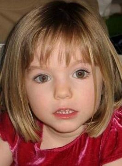 The missing British girl Madeleine McCann..the most famous missing child in the world