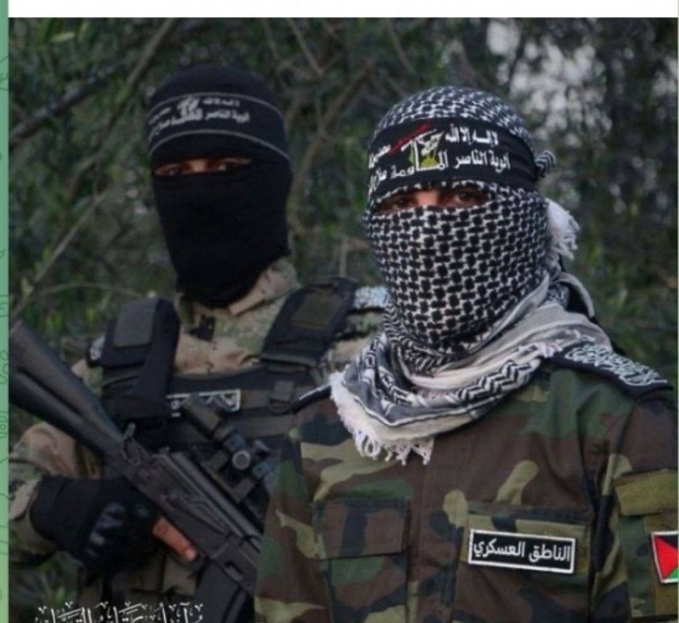 Military spokesman for the Al-Nasser Salah al-Din Brigades  The Al-Nasser Salah al-Din Brigades are participating with the Al-Qassam Brigades and the military arms of the resistance in the process of handing over the Zionist prisoners currently taking place in the Al-Nuseirat camp.