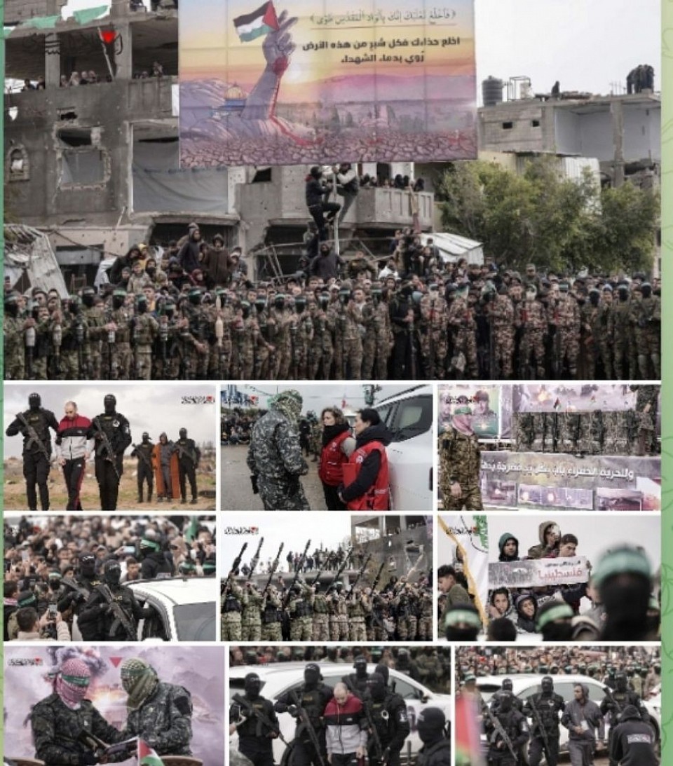 Al-Qassam Brigades publishes:  Pictures of the handover of prisoners 