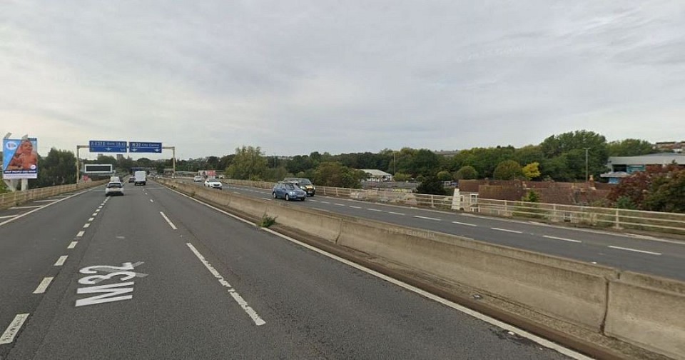 The M4 slip road to the M32 is currently closed following a crash, causing significant traffic queues. Motorists are advised to seek alternative routes as the situation develops.