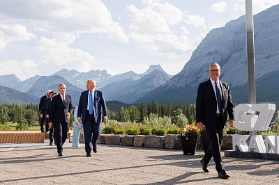 Keir Starmer at the G7 summit in Kananaskis, Canada.