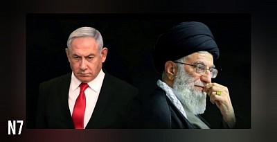 A photo of Ali Khamenei Supreme Leader of the Islamic Revolution in Iran since 1989. || Photo by Benjamin Netanyahu Prime Minister of Israel