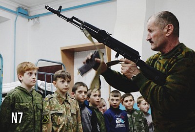 Russian children trained for war