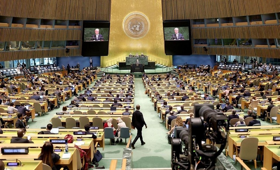 July 29, 2025 N7 - The work of the high-level international conference to resolve the Palestinian issue through peaceful solutions and implement the two-state solution continued this evening, Tuesday, for the second day in New York City, under the joint chairmanship of the Kingdom of Saudi Arabia and France..
