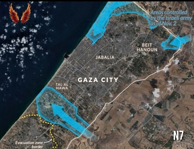 Israeli forces' positions