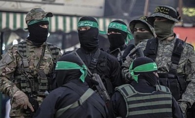 Pictures of the Al-Qassam Brigades and the Al-Quds Brigades