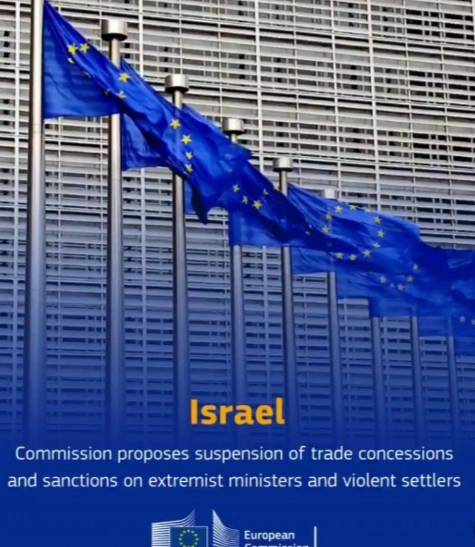 Today we propose to sanction extremist ministers and violent settlers, and suspend trade concessions with Israel.   And put bilateral support to Israel on hold, without affecting our work with Israeli civil society or Yad Vashem.