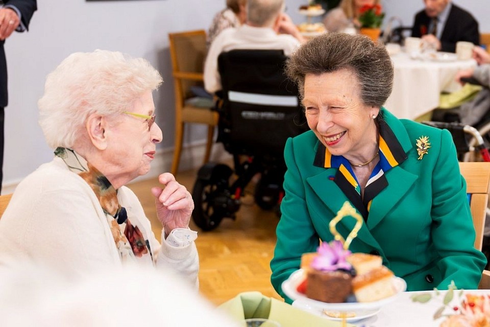 The Princess Royal during her visit to the Royal Star and Belt Club today!*  This is Her Royal Highness's first visit since assuming the role of Patron of the Club, succeeding Queen Elizabeth II, who held the position from 1953 to 2022.