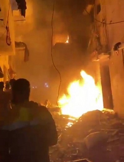 Fire engulfs homes in Gaza again