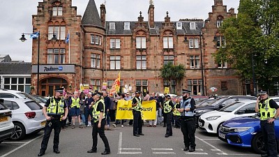 Perth city centre in Perth Kinross, Scotland