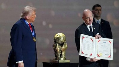 FIFA Peace Prize presents its Peace Award to US President Donald Trump