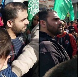 Photos | Martyr Commander Hudhaifa Al-Kahlout “Abu Ubaida”, during his participation in a march in support of the residents of Sheikh Jarrah neighborhood in Jerusalem in 2021 in light of the Israeli attacks on them.