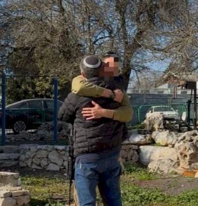 Bezalel Smotrich bids farewell to his son shortly before the war begins