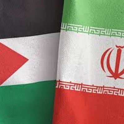 Iranian and Palestinian flags