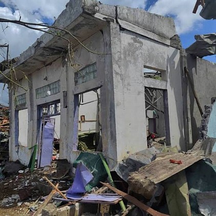 A massive explosion in Myanmar