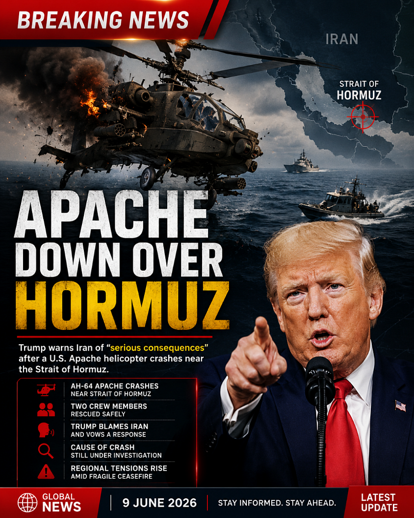 🔴 BREAKING NEWS APACHE DOWN OVER HORMUZ