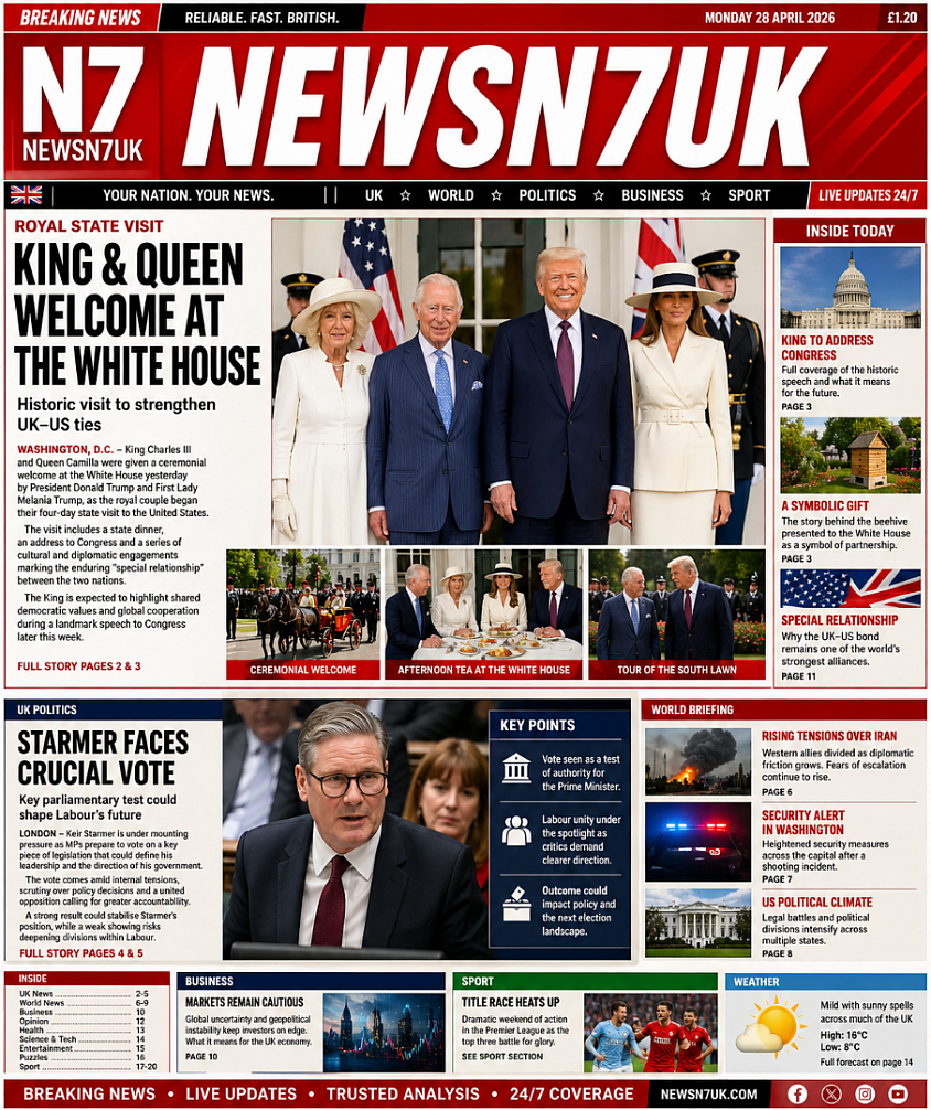 The King and Queen's reception at the White House, breaking news, UK news