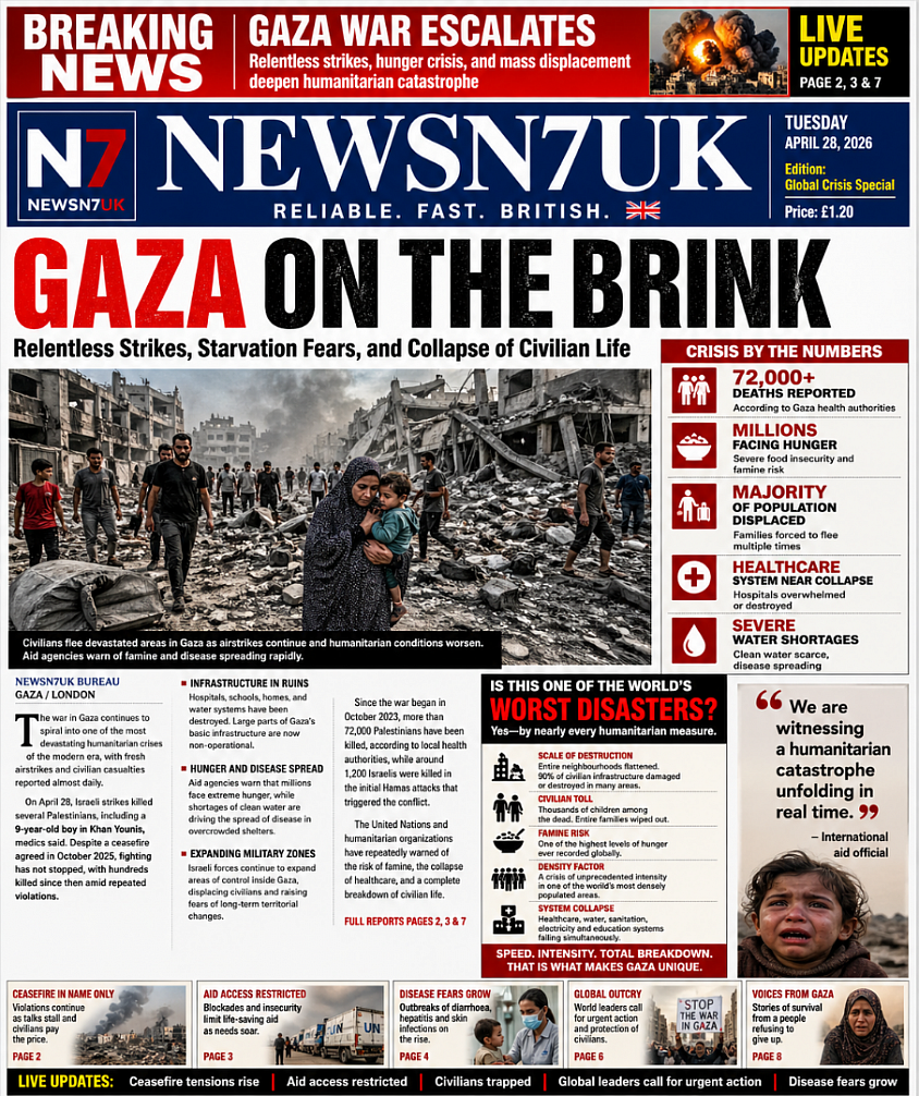 The war in Gaza escalates  Continuous strikes, a famine crisis, and mass displacement exacerbate the humanitarian catastrophe