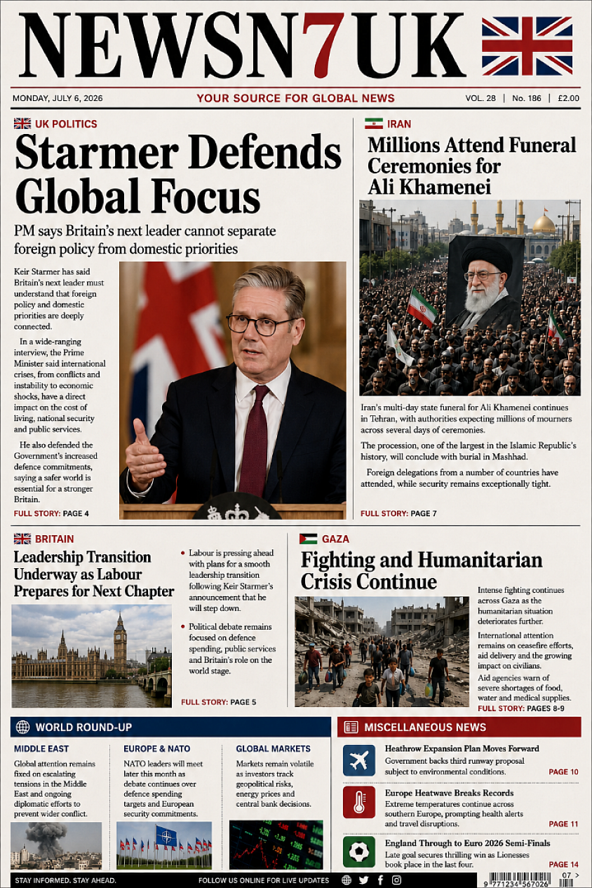 News, the newsn7uk newspaper 🇬🇧, your source to the world