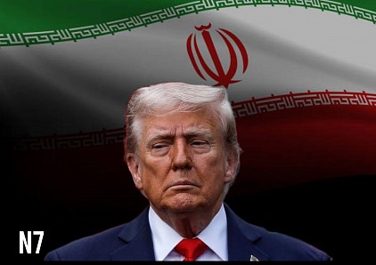 Exclusive: Photos of US President Trump and the Iranian flag