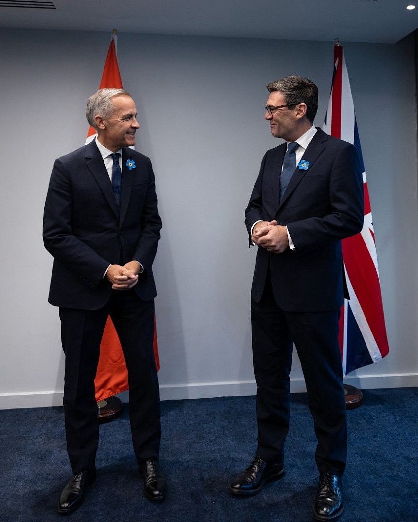 Mark Carney : Prime Minister @andyburnham, thank you for your warm welcome in Liverpool.   Canada and the United Kingdom are very close friends, united by a shared history and ambition.  Today, we have a tremendous opportunity to build together by drawing on the right values, particularly in the fields of AI, defense, and trade.    We will seize this opportunity.